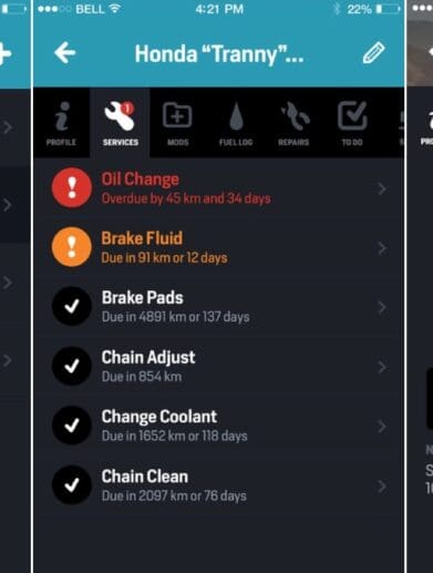 Motoreport app keeps track of motorcycle maintenance