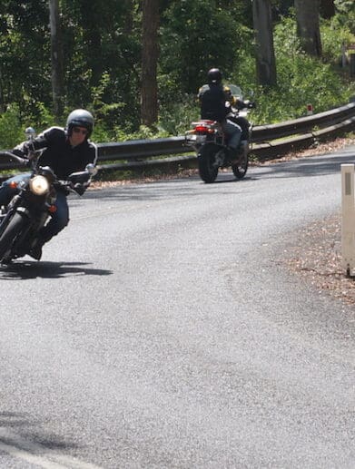 Wide entry, late apex safest on-road blind
