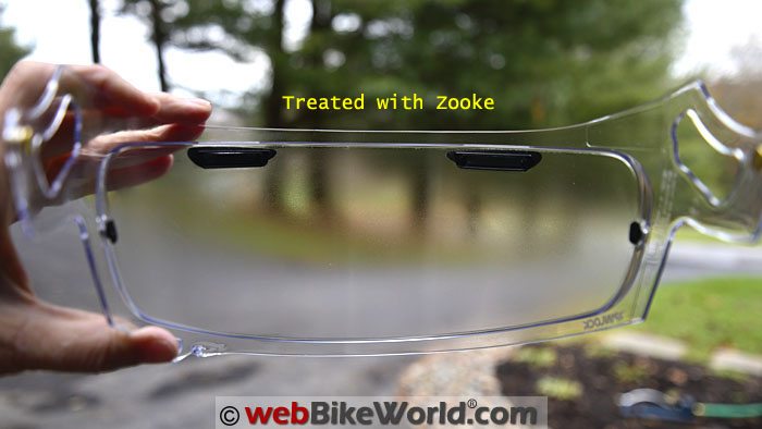 Motorcycle Helmet Visor Treated With Zooke Anti-Fog