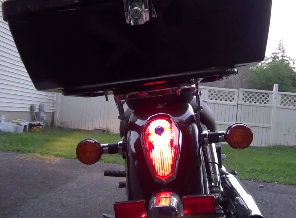 Blue dot shop tail lights harley