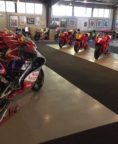 Grand Prix bike display at Phillip Island