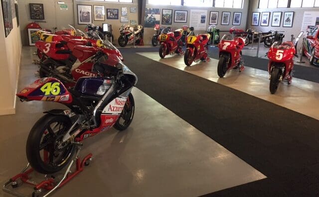 Grand Prix bike display at Phillip Island