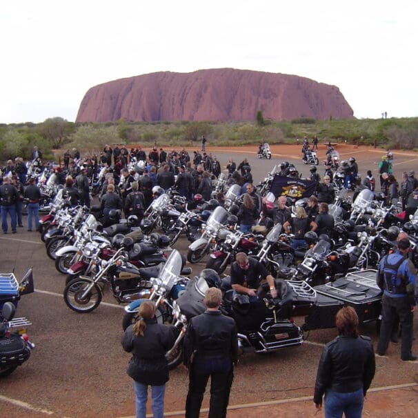 Harley-Davidson HOG rally Uluru motorcycles Australia Day defend