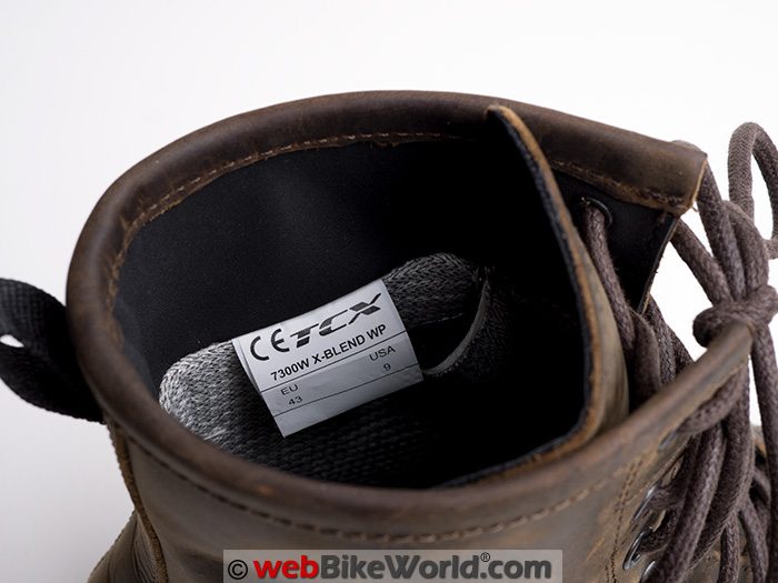 TCX X-Blend Waterproof Boots Interior