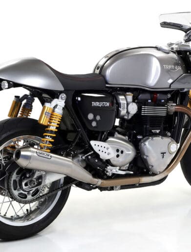 Arrow exhaust on Triumph Bonneville Thruxton R