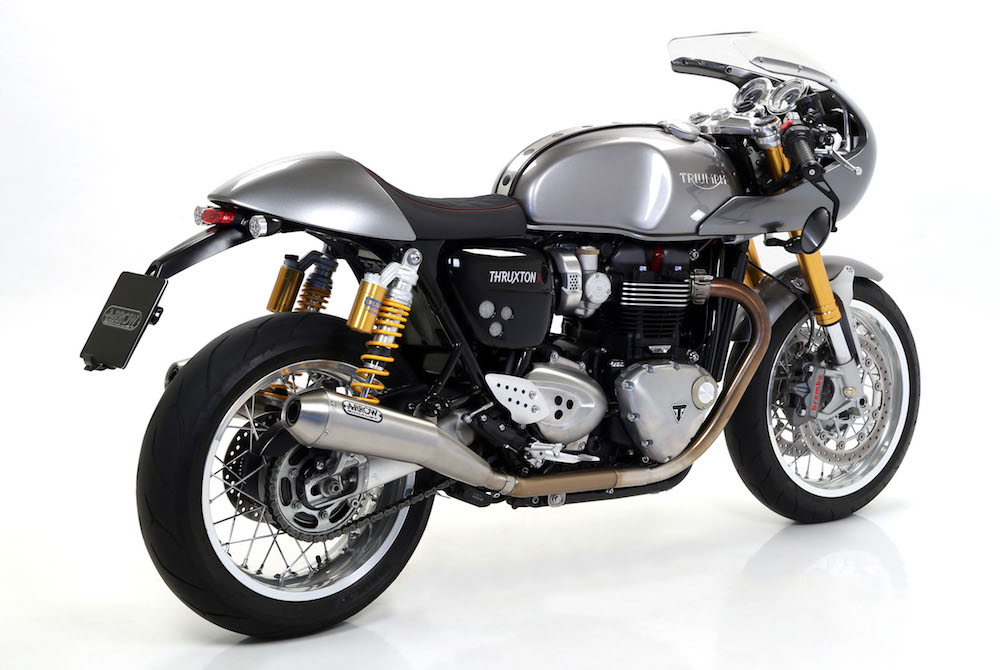 Triumph bobber shop arrow exhaust