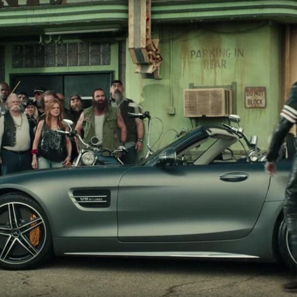 Easy Rider Peter Fonda in the AMG Super Bowl ad