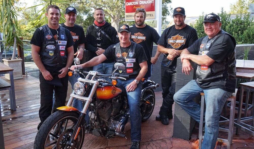 Hogs For The Homeless footy legends charity ride