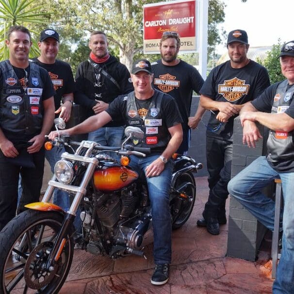 Hogs For The Homeless footy legends charity ride