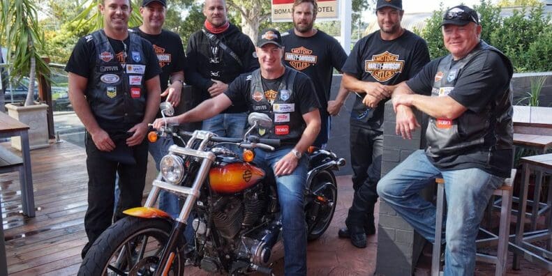 Hogs For The Homeless footy legends charity ride