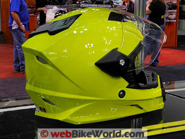 AFX FX-39DS in High-Visibility Neon Yellow, Rear View