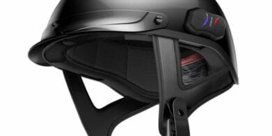 Sena Cavalry motorcycle half helmet with bluetooth unit savage