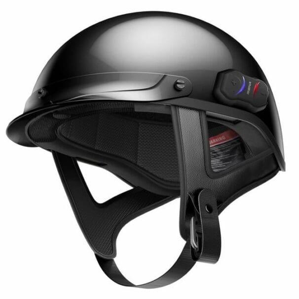 Sena Cavalry motorcycle half helmet with bluetooth unit savage