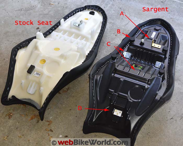 Stock vs. Sargent Seat Details