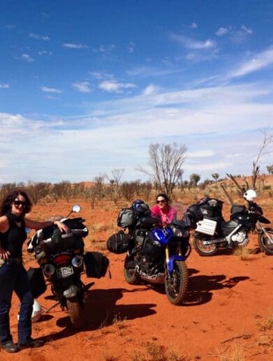 Psychs on bikes RNs Jury & Lowe to Quilpie QLD