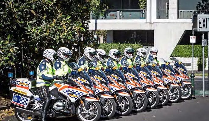 Vicpol police motorcycle cops (Photo courtesy of BMW MCC Victoria member, Chris Renwick) emergency services