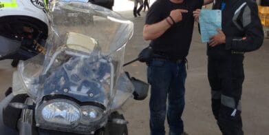 Charley Boorman congratulates MBW on copping a speed warning! speed fine police demerit