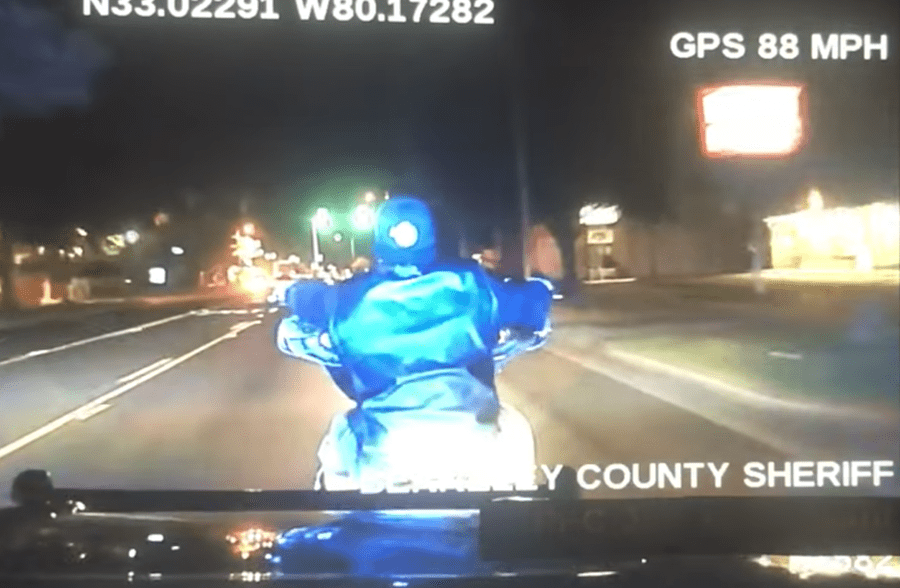 High-speed police chase