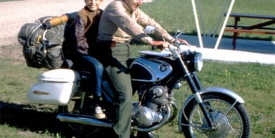 Robert M Pirsig and son Chris Zen and the art of motorcycle maintenance