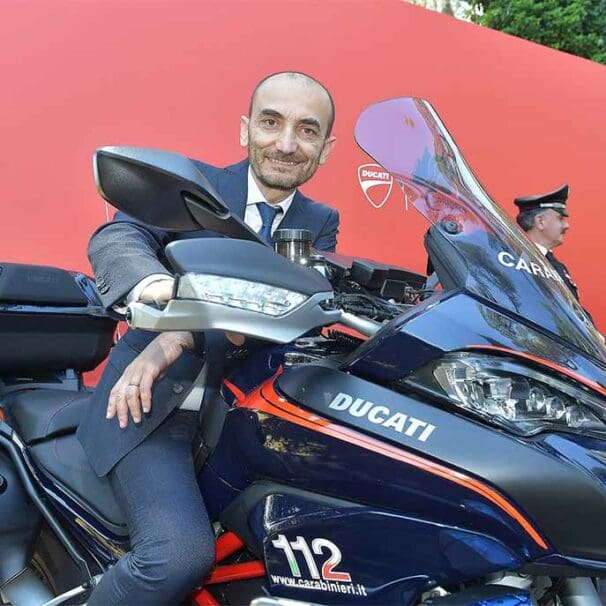 Ducati boss Claudio Domenicali on the Ducati Multistrada carabinieri police safe