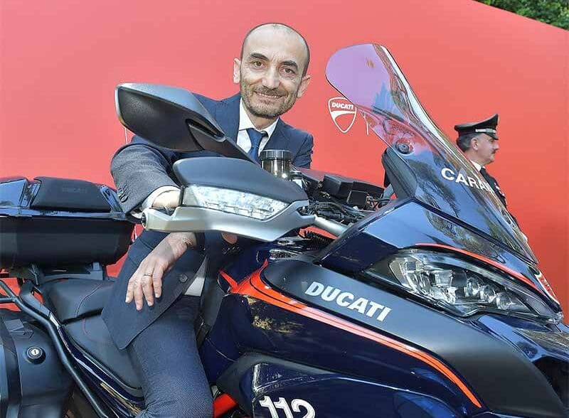 Ducati boss Claudio Domenicali on the Ducati Multistrada carabinieri police safe