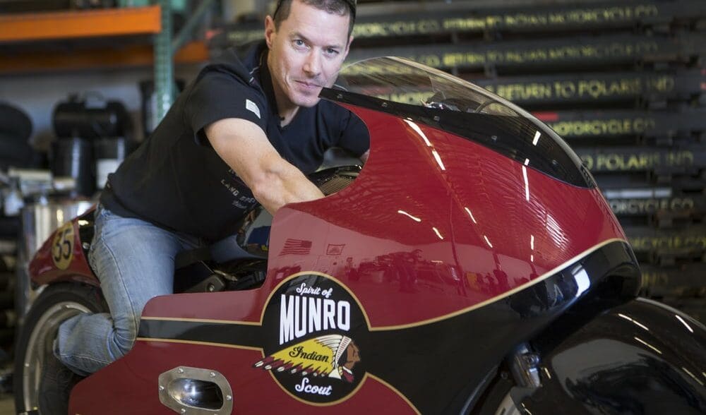 Burt Munro Indian Scout Streamliner speed week