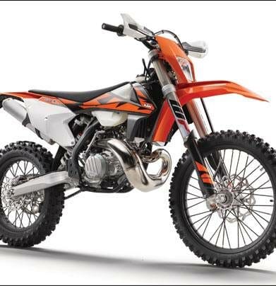 KTM two-stroke enduro bike internal combustion engine