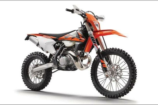 KTM two-stroke enduro bike internal combustion engine