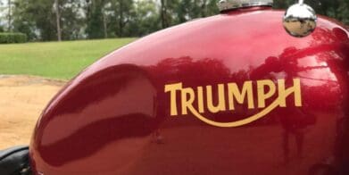 Paul Baltzer with his 1973 Triumph Bobber custom and 1970s Harley Shovelhead that he will show at the 2017 RACQ MotorFest wave