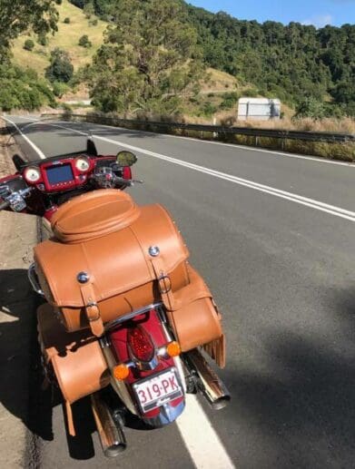 Indian Roadmaster Classic on the Oxley highway