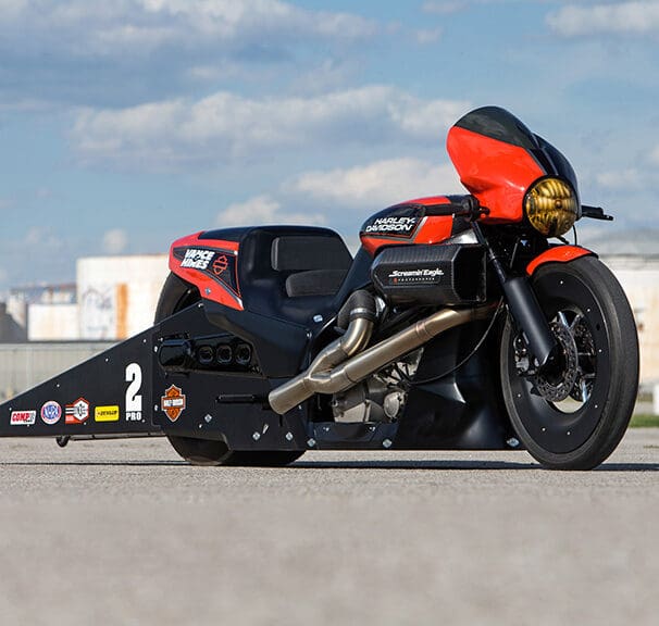 Harley Street Rod drag racer NHRA Pro Stock Motorcycle Team