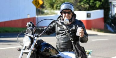Harley Rider Lance Wensley fined for parking between two cars flexible