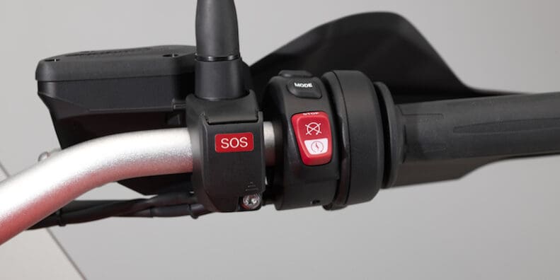 BMW Motorrad SOS alert button tracker message calls