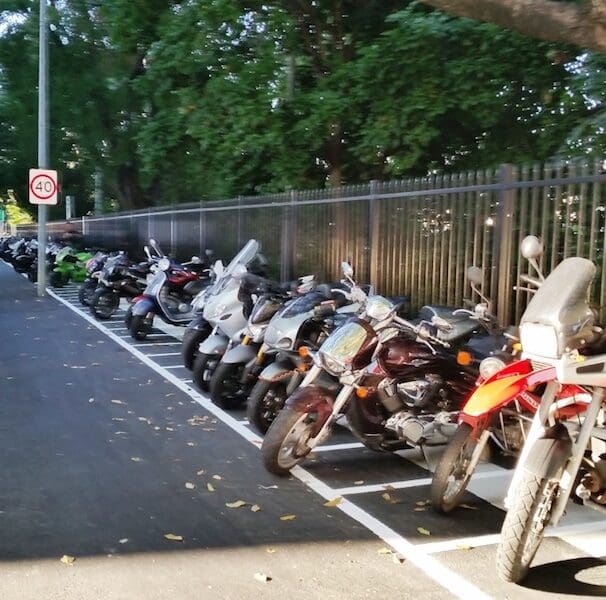 Brisbane CBD motorcycle parking bays