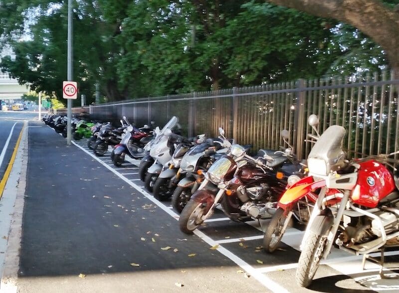 Brisbane CBD motorcycle parking bays