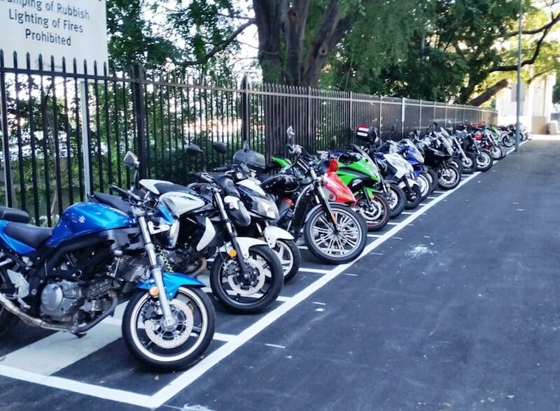 Brisbane CBD motorcycle parking spaces tolls