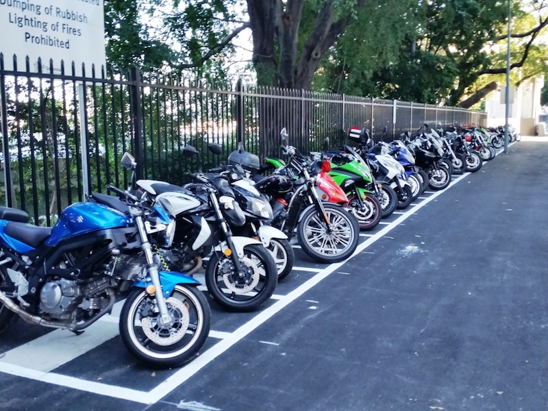 Motorcycle parking spaces replaced webBikeWorld