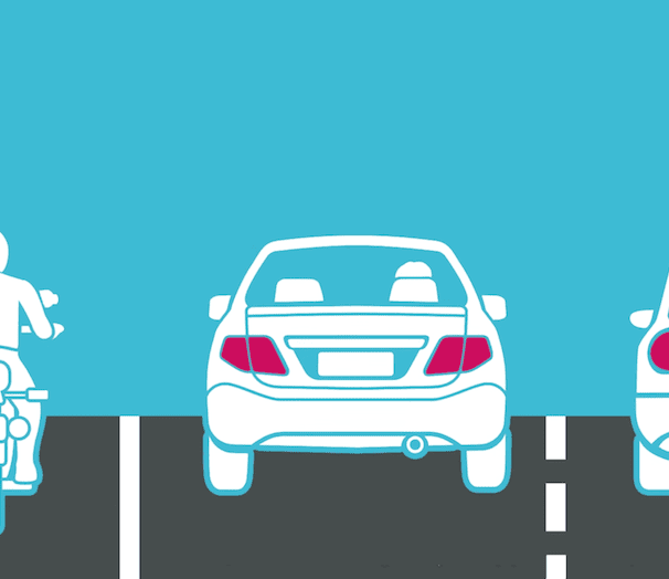 Edge lane filtering road rules kerb