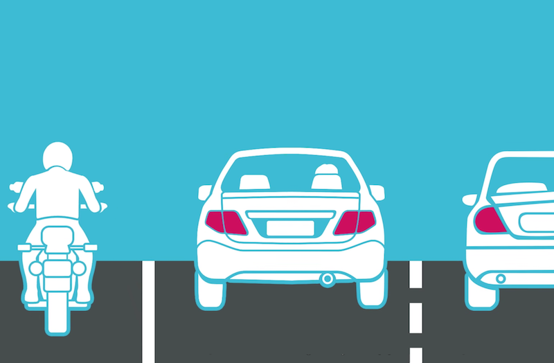 Edge lane filtering road rules kerb