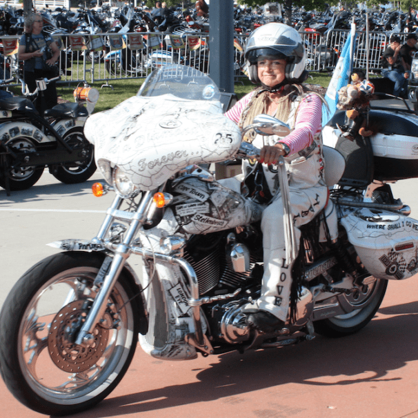 Biker sisters vie for world record