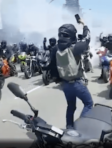 Police seek riders in stunt groups peer