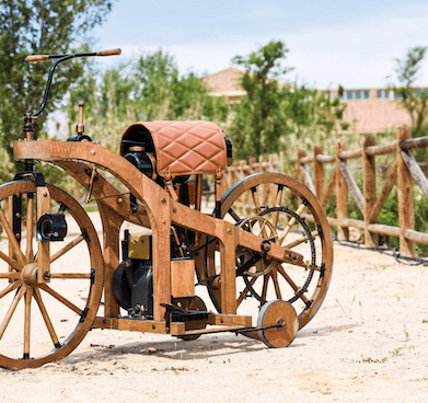 Reitwagen wooden motorcycle replica