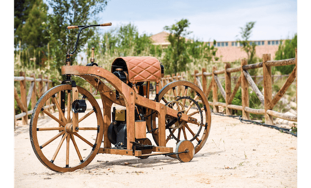 Reitwagen wooden motorcycle replica