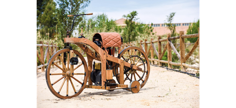 Reitwagen wooden motorcycle replica