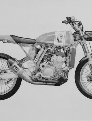 Artist Kris Hartas presents his motorcycle art at Sydney Motorcycle Show