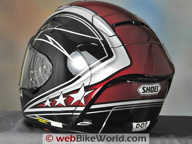 Shoei X-12, Rear View