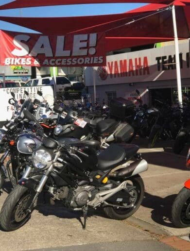 tax sale motorcycles novated lease buying selling