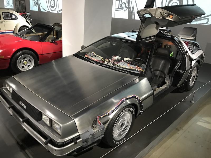 Back to the Future De Lorean Petersen Automotive Museum in Los Angeles.