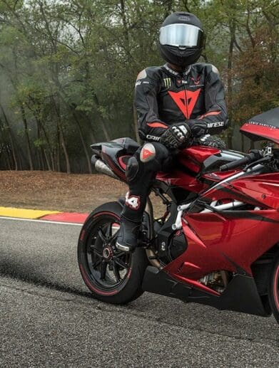 Lewis Hamilton with the MV Agusta F4 LH44 super rich