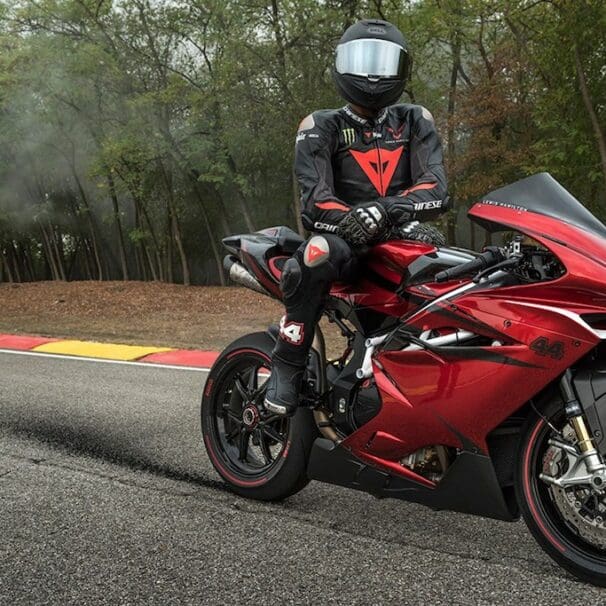 Lewis Hamilton with the MV Agusta F4 LH44 super rich